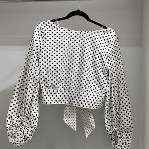 Polk a dot crop top Zara basics